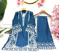 Embroidered Short Kameez with Straight Pant Stylish Cotton Kurti Set