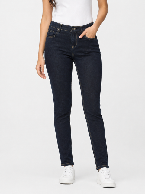 Women's High-Rise Skinny Stretch Denim Jeans | Dark Navy / Indigo