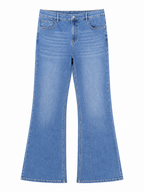 Women's High-Rise Flare Stretch Denim Jeans | Light Blue Wash