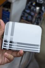Mini Zipper Wallet for Women & Students — White