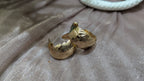 9-Pair Gold Earring Set – Vintage Hoops, Studs & Charms | One Size