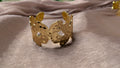 Gold Hammered Butterfly Cuff Bracelet – Vintage Statement Jewelry | One Size