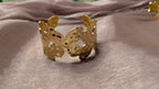 Gold Hammered Butterfly Cuff Bracelet – Vintage Statement Jewelry | One Size