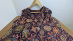 Deep Plum Medallion Floral Print Aarong Cotton Kurti | Summer Kurti for Women