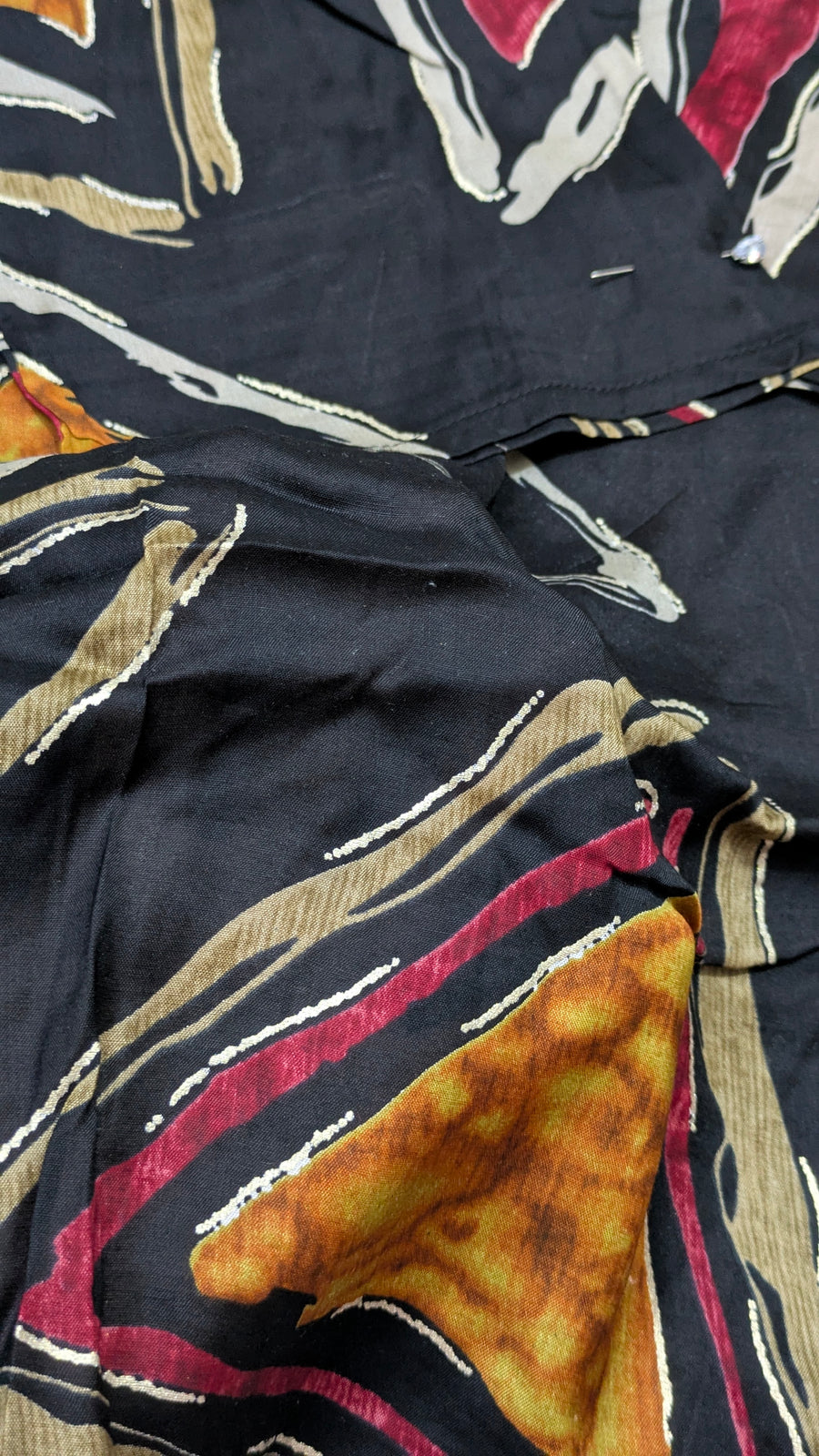Black Geometric Abstract Print Aarong Cotton Kurti | Summer Kurti for Women