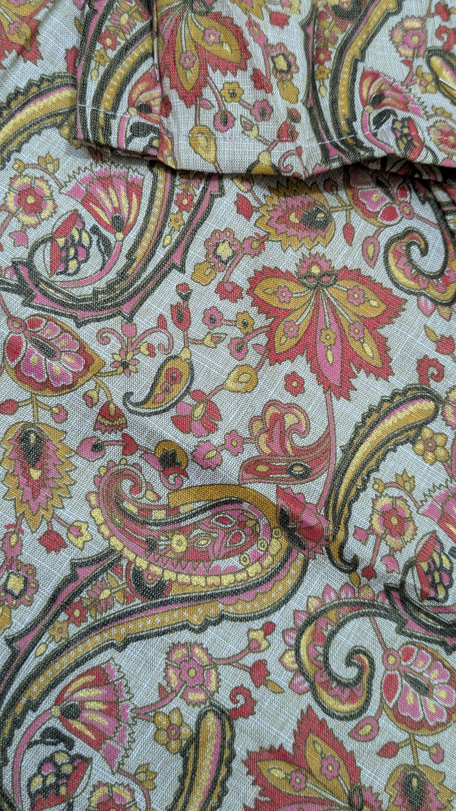 Cream Paisley Floral Print Aarong Cotton Kurti | Summer Kurti for Women