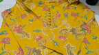 Mustard Yellow Floral Paisley Print Aarong Cotton Kurti & Palazzo Set | Women