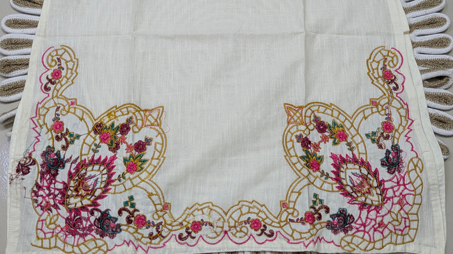 White Multicolor Embroidered Kurti