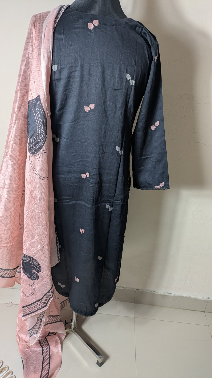 Ganga Black Stitched Three-Piece Set