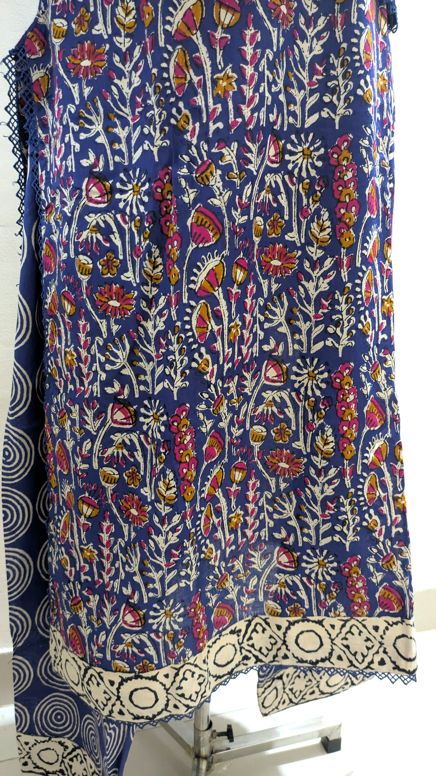 Blue Joypuri Stitched Three-Piece Set