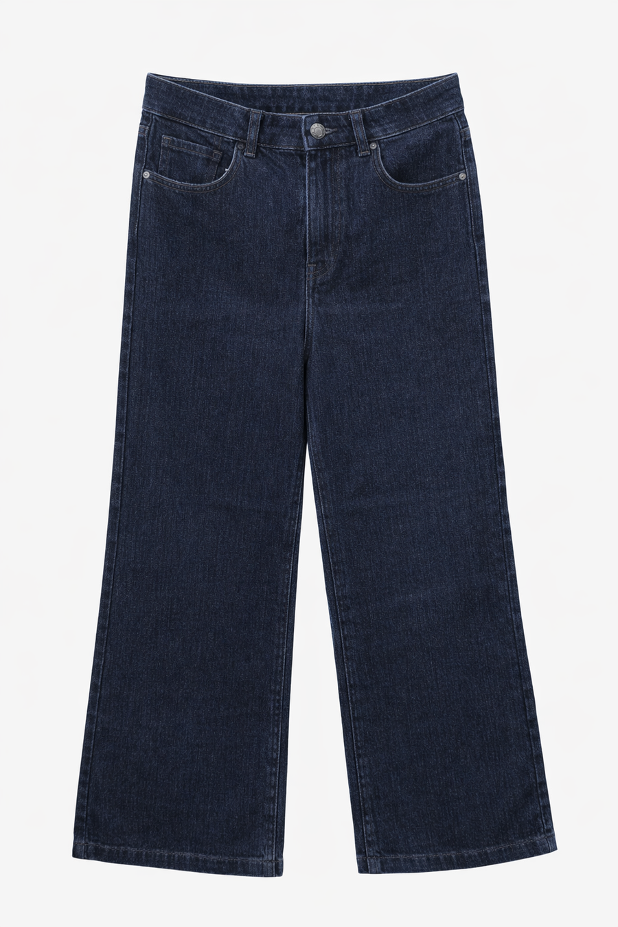 Women's High-Rise Baggy Wide Leg Stretch Denim Jeans | Dark Indigo / Navy