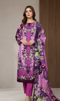Zam Zam Cotton থ্রি-পিস | Black & Pink Printed | বাংলাদেশি নারীদের Everyday পোশাক