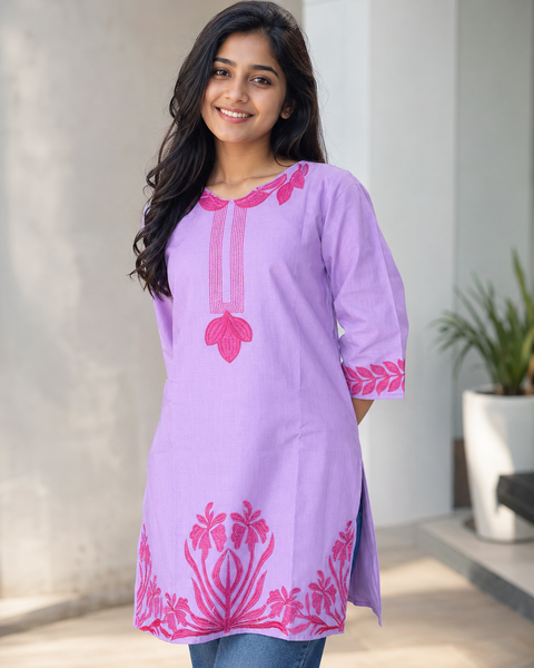 Lavender Floral Kurti