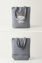 "No Talk Me I Angry" Cat Tote Bag for Students & Women