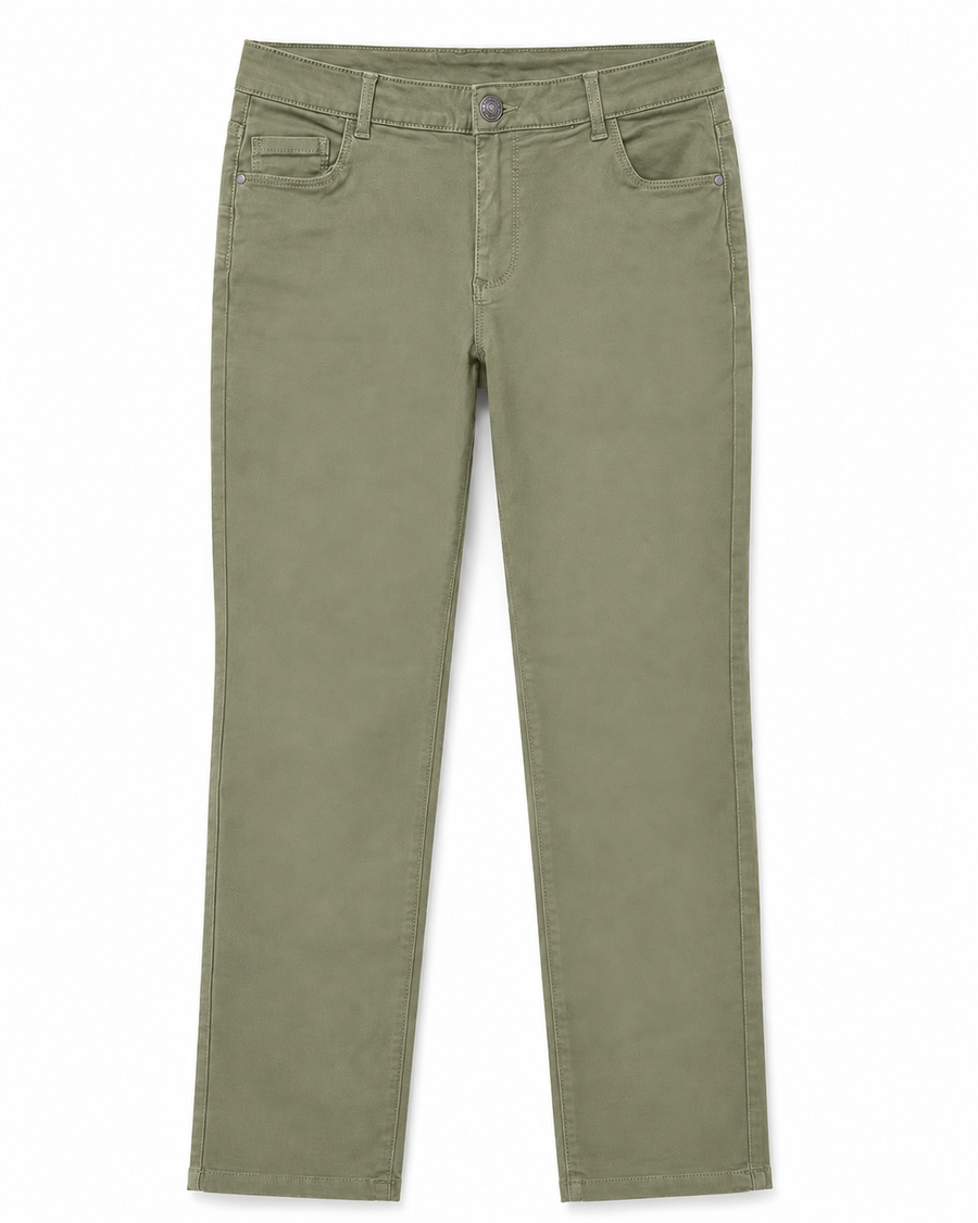 Women's High-Rise Skinny Stretch Denim Jeans | Olive Green